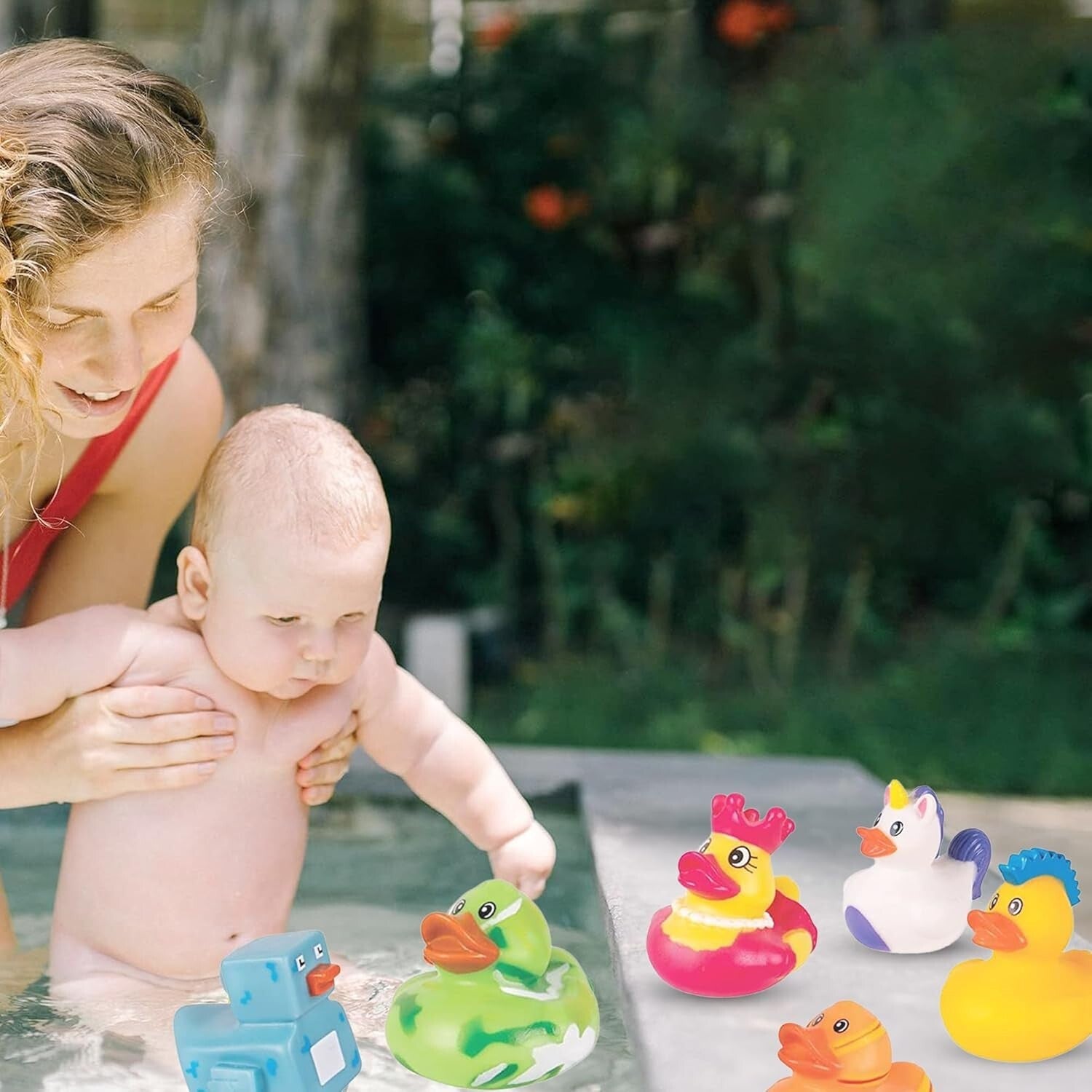 Assorted Rubber Ducks Bulk Pack of 100 - Perfect for Kids' Parties & Bath Time