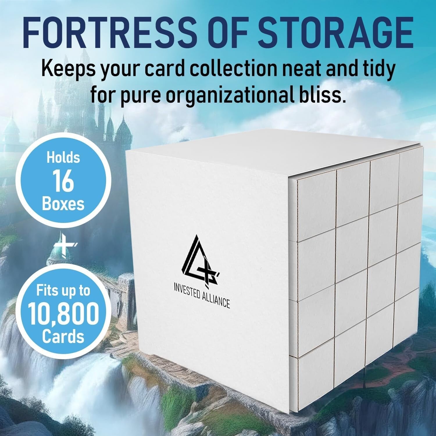 Card House Storage Boxes for Collectors – Durable, Stackable, Easy Access 12.25”