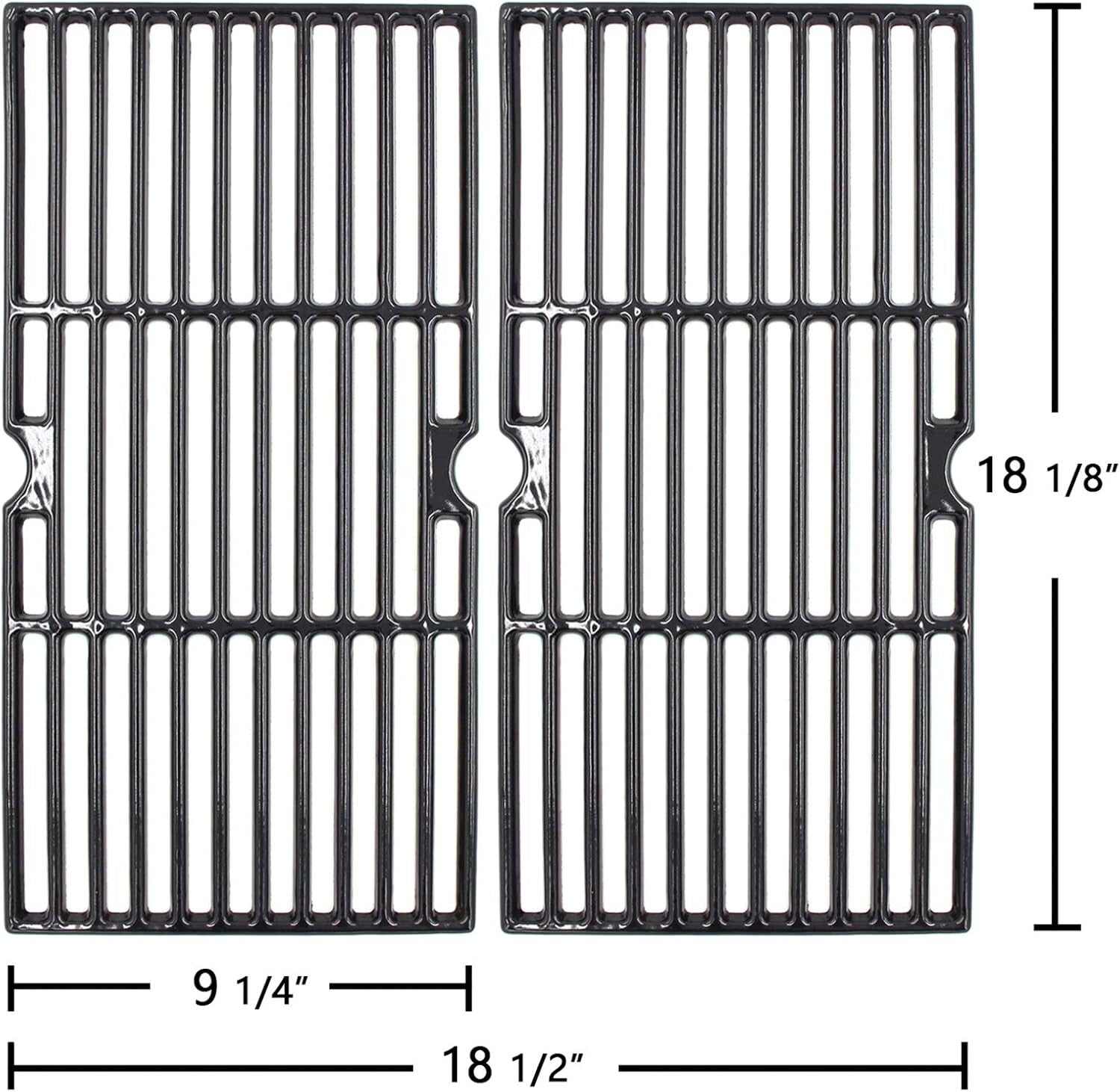 CharBroil 18 1/8'' Porcelain Coated Cast Iron Grill Grates Replacement - 2-Pack