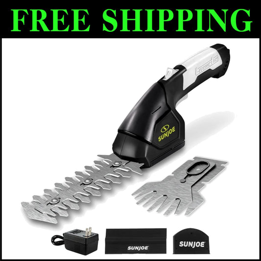 Rechargeable 7.2V Cordless Grass Shears and Hedge Trimmer - Compact & Handy