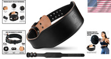 Load image into Gallery viewer, Adjustable 4-Inch Weightlifting Belt with Double-Pronged Buckle - Premium Design