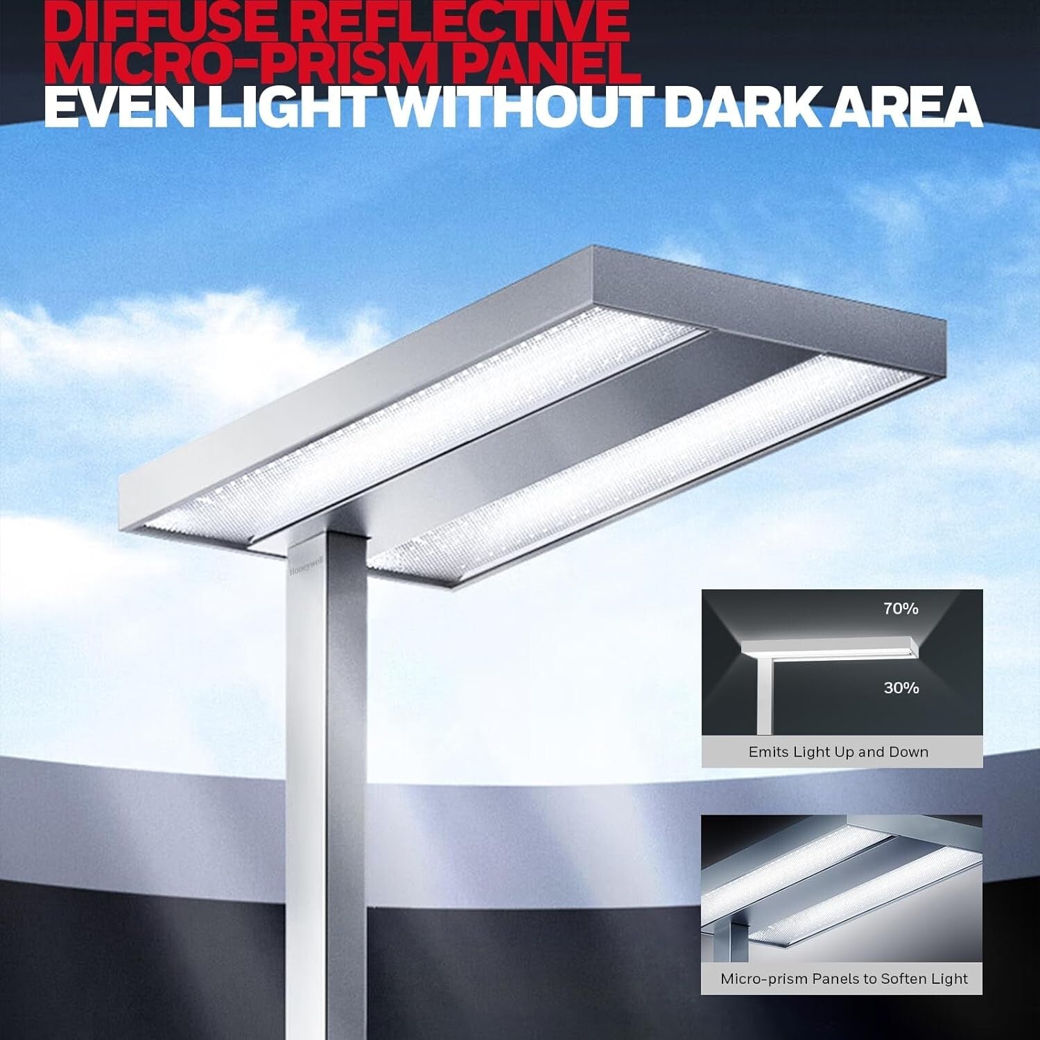 Elegant 100W Dimmable Floor Lamp - 10400LM Standing Light for Reading & Relaxing