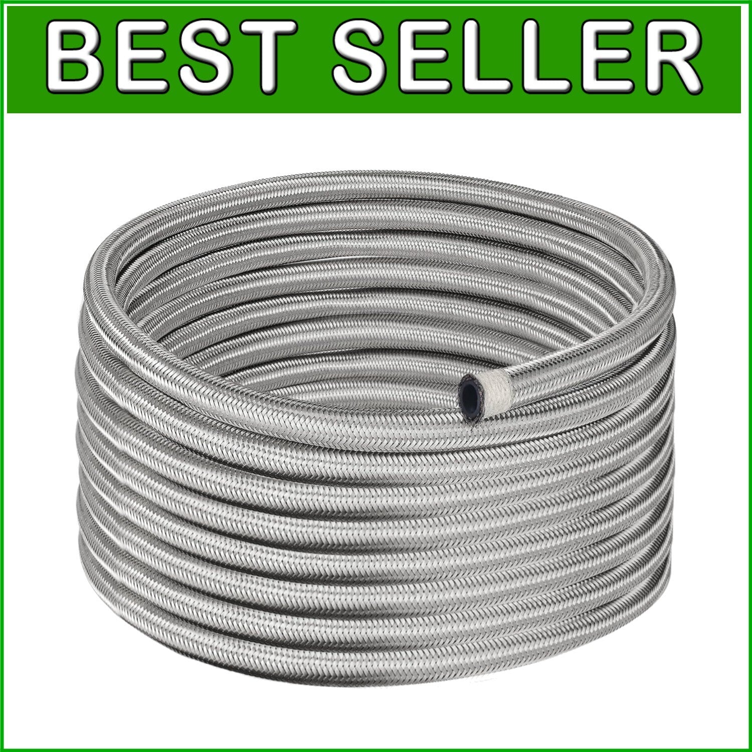 Versatile 10FT 10AN Braided Hose for Fuel, Oil, and Hydraulic Fluid Applications