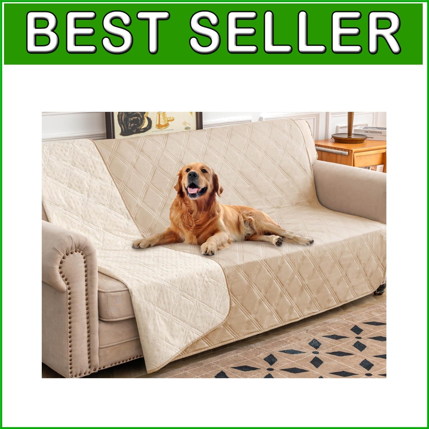 Sandproof, Tear-Resistant Dog Bed Cover – Machine Washable Sofa Protector