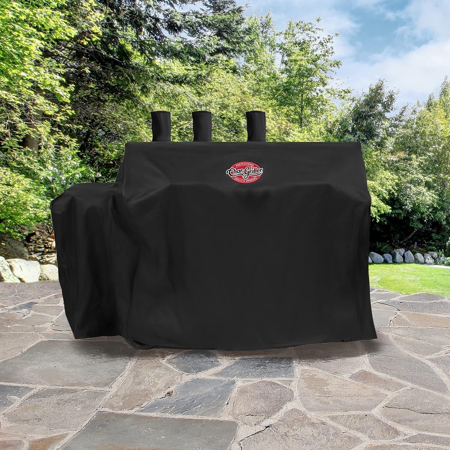 Weather-Resistant Expandable Grill Cover for 3-Burner Propane & Charcoal Grills