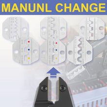 Load image into Gallery viewer, Ergonomic Crimping Tool Set - 6 Chrome-Plated Dies for Versatile Wiring Needs