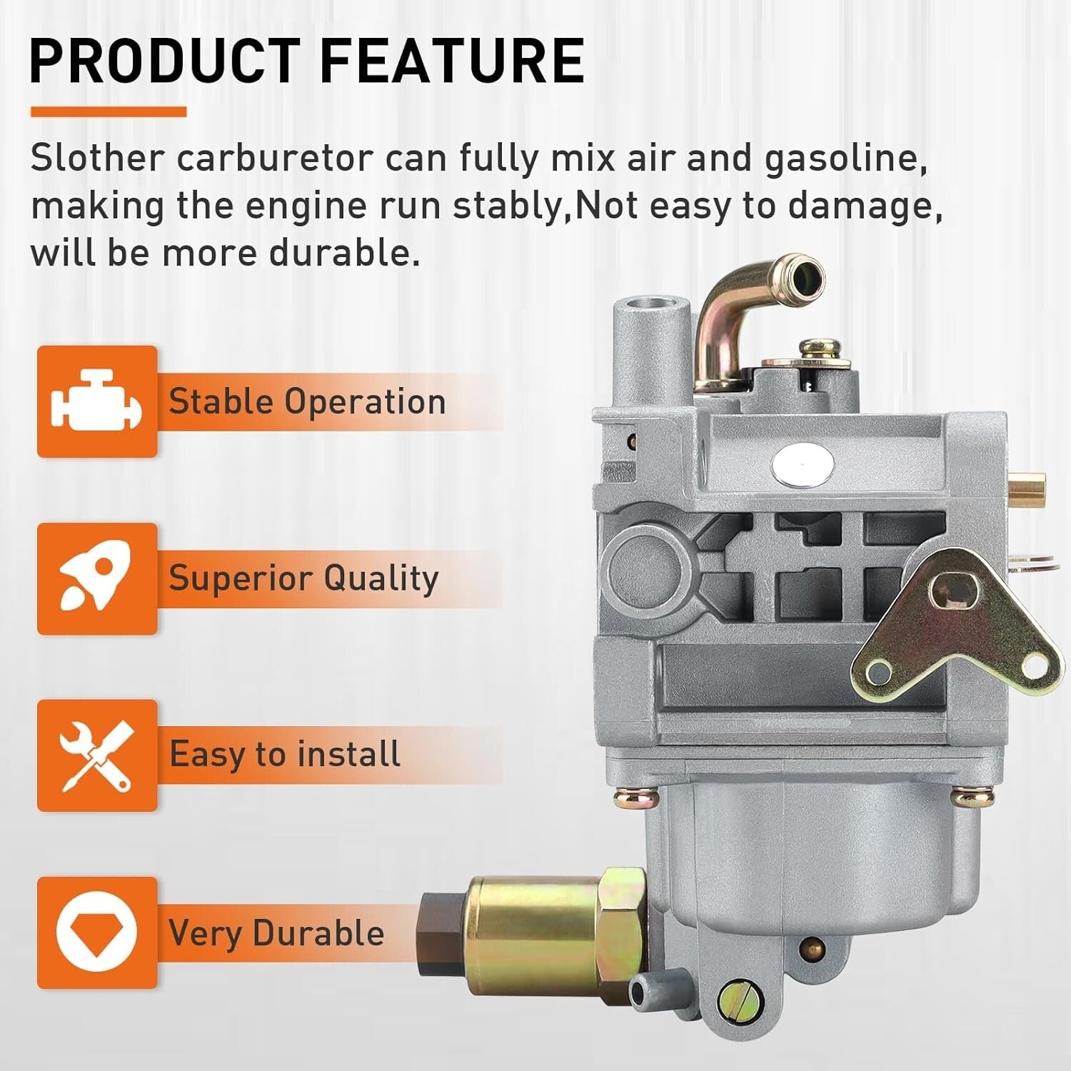 Durable Metal Carburetor with Gaskets for Generac GP15000 & GP17500 Generators