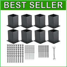 Load image into Gallery viewer, Heavy-Duty 4x4 Post Base - 13GA Steel Brackets for Deck &amp; Mailbox Support
