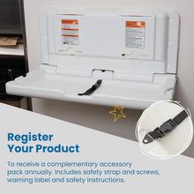 Load image into Gallery viewer, Concave Wall-Mounted Diaper Changing Station - Certified Safety and Convenience