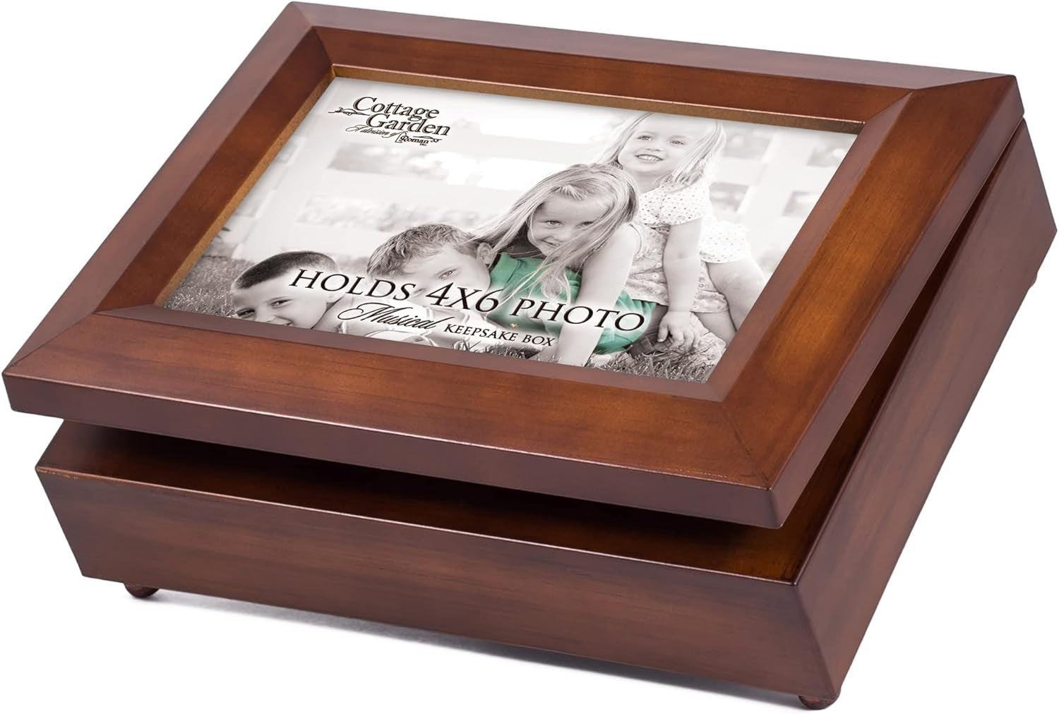 4x6 Woodgrain Musical Photo Frame Jewel Box - Plays 'You Are My Sunshine' Tune