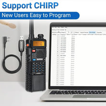 Load image into Gallery viewer, High Power UV-5R Handheld Radio: 8W Transmission, USB Charging + Earpiece Bundle