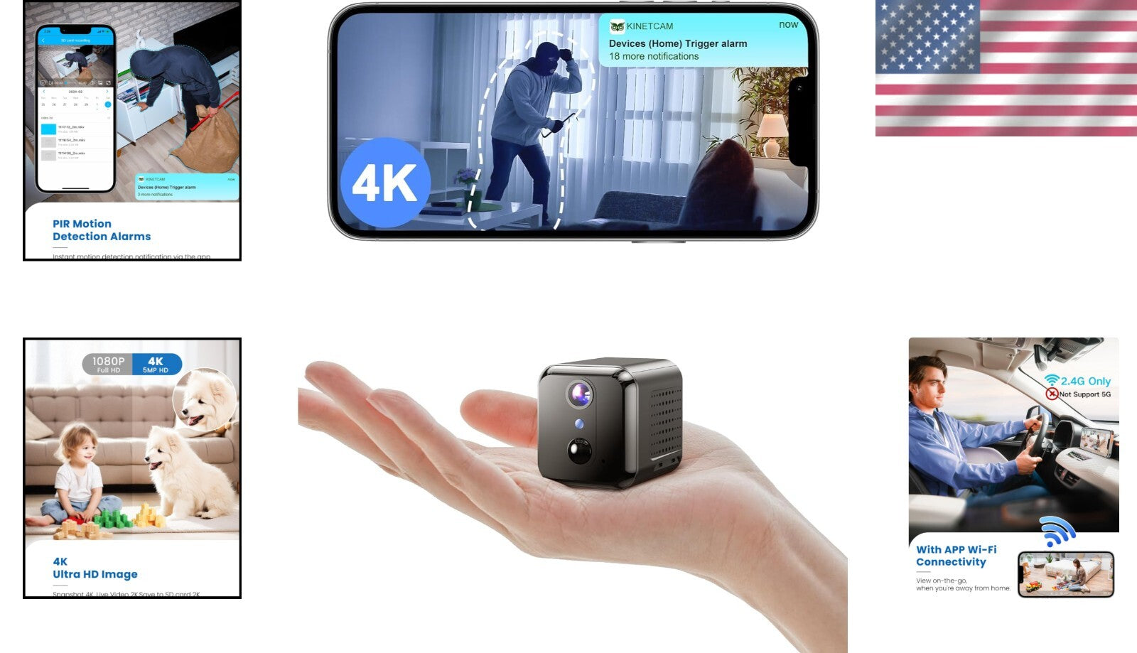 Wireless Indoor Security Camera - High-Definition, App-Controlled & Portable