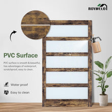 Load image into Gallery viewer, Chic Brown Wood Barn Door with Frosted Glass &amp; 8ft Hardware - DIY Friendly