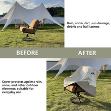 Load image into Gallery viewer, Adjustable Heavy Duty Outdoor Swivel Lounge Chair Covers - 2 Pack Beige &amp; Gray