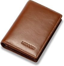 Load image into Gallery viewer, Compact &amp; Lightweight Italian Leather Business Card Holder for Professionals