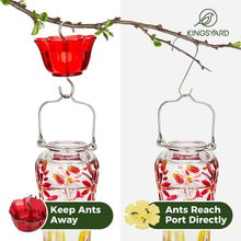Load image into Gallery viewer, Gold Award 2-Pack Glass Hummingbird Feeders with Ant Moat &amp; Leak Proof Design