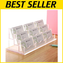 Load image into Gallery viewer, Premium Clear Acrylic Business Card Holder - 9 Slots, 360 Card Capacity