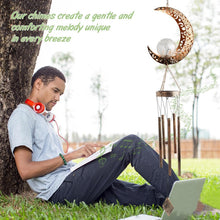 Load image into Gallery viewer, Unique Solar-Powered Moon Wind Chime - Beautiful Outdoor Decor for Any Occasion