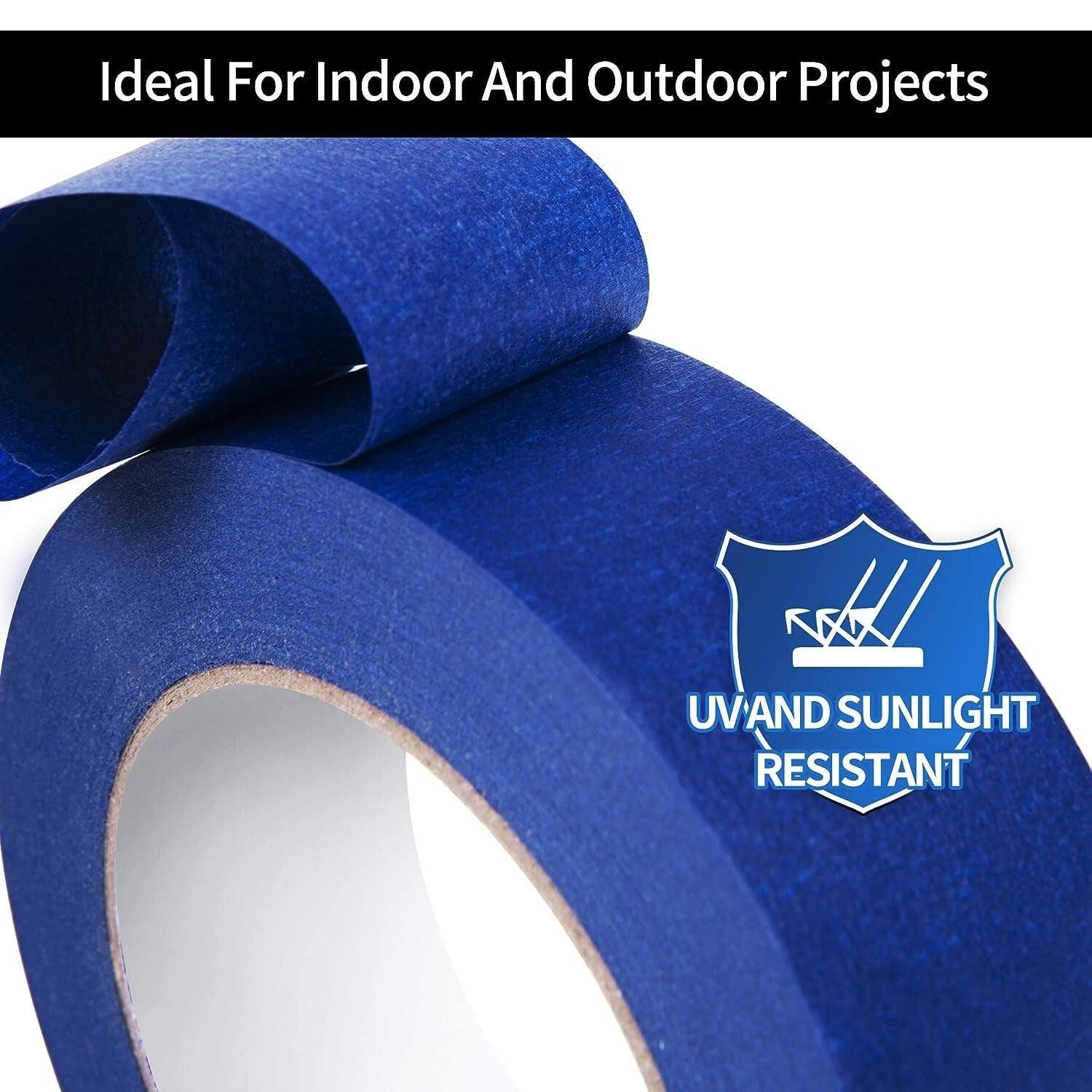 Multi-Surface Blue Painting Tape - 1.41 Inch x 60 Yard, 54 Rolls of Sharp Lines