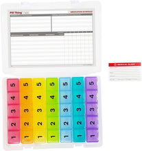 Load image into Gallery viewer, Weekly Pill Organizer with 5x Daily Compartments and Secure Case - Multicolor