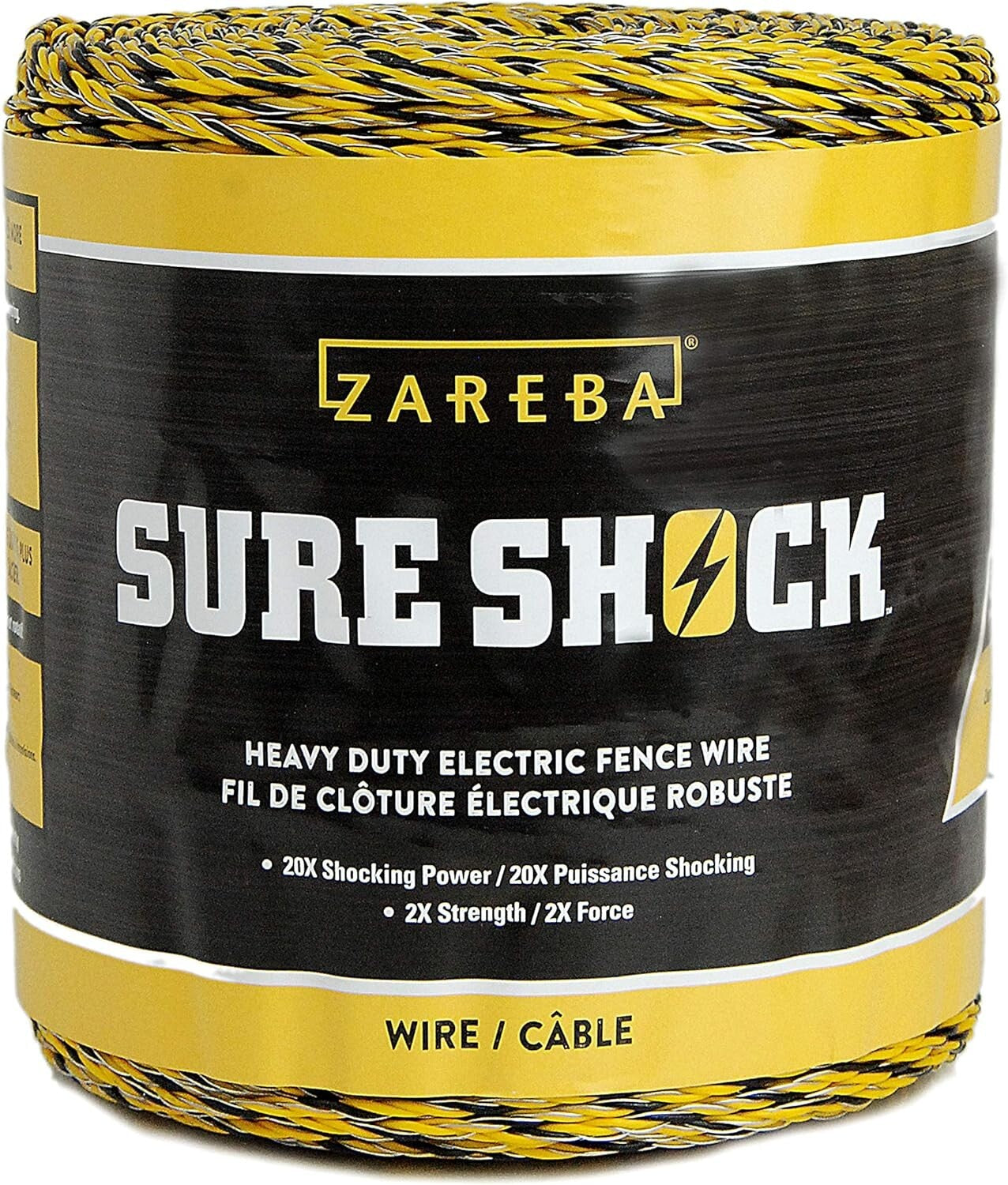 1,320 Feet Yellow Electric Fence Polywire - Easy Install for Temporary Fencing