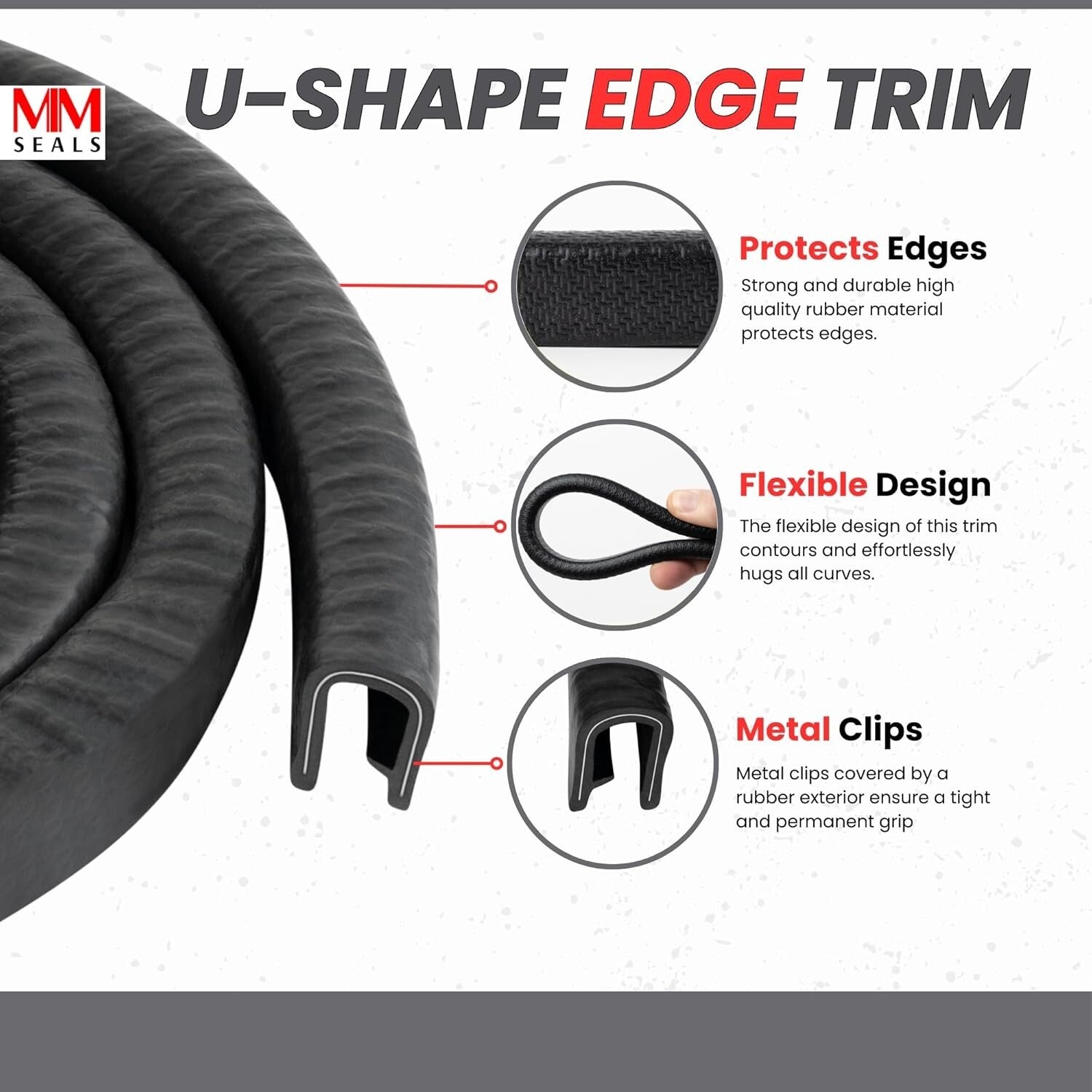 Flexible Edge Trim - 320 Feet PVC Protector for 1/4” Edges - Safe DIY Solution