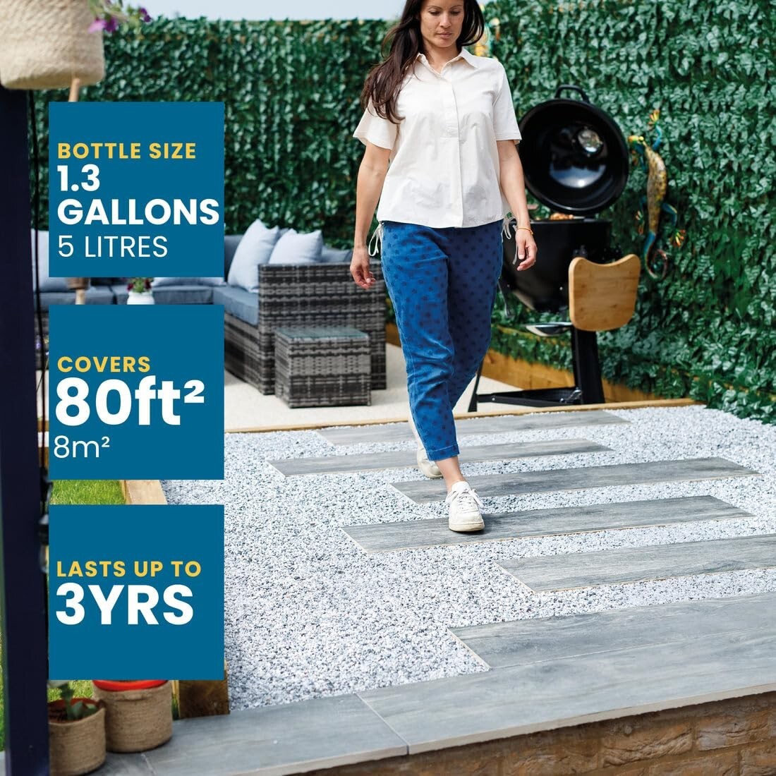 EASIHOLD 1.3 Gallon Mulch Glue - Non-Toxic, Fast-Drying Landscaping Solution