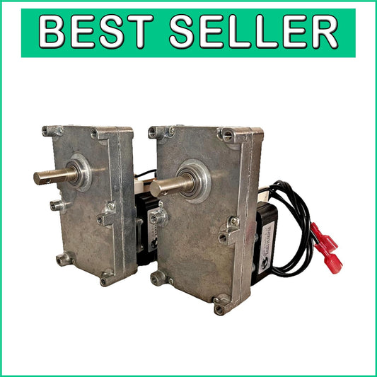 2 Pack Auger Motors for Englander 1 RPM Stoves - No Overheating, Easy Wire Leads