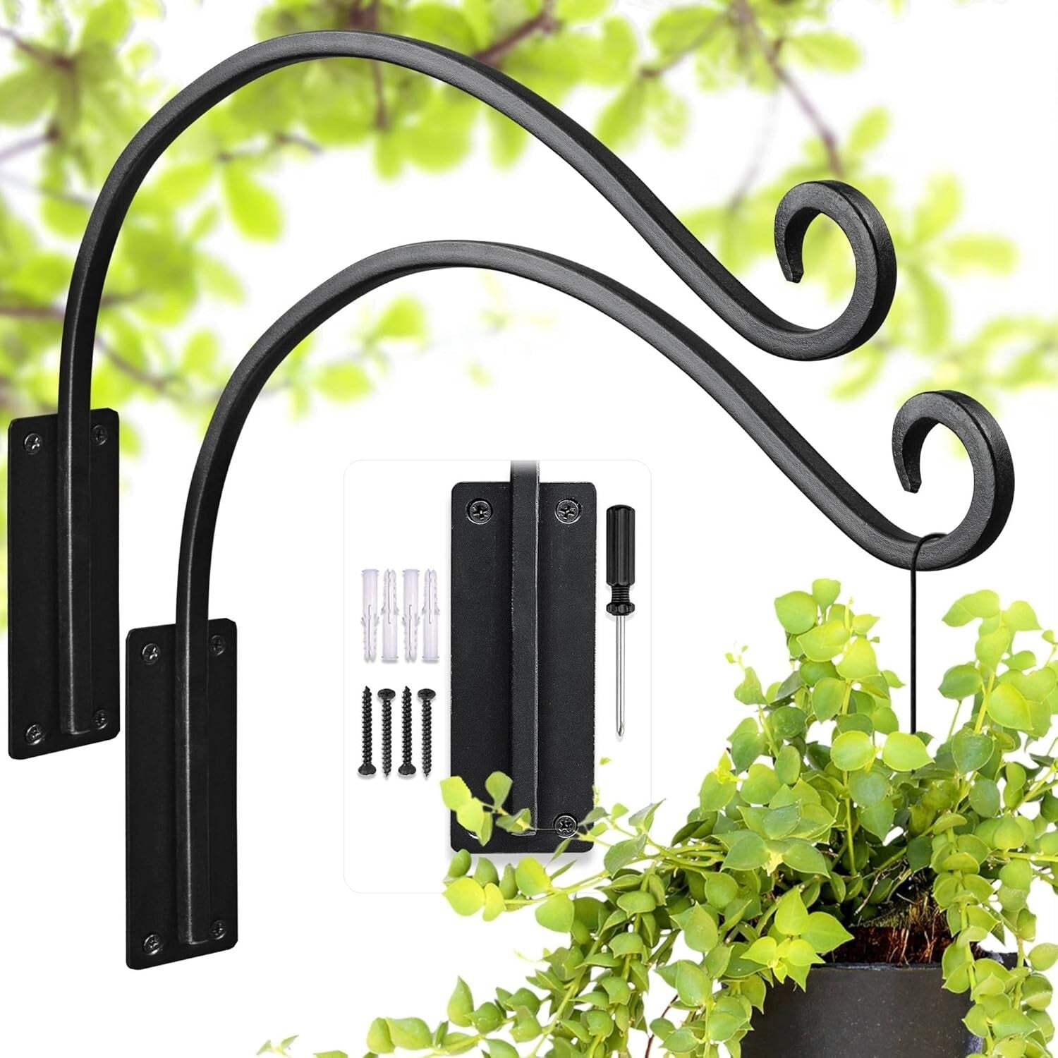 Rust-Resistant Heavy-Duty Plant Hanger - Customizable Outdoor Décor Solution