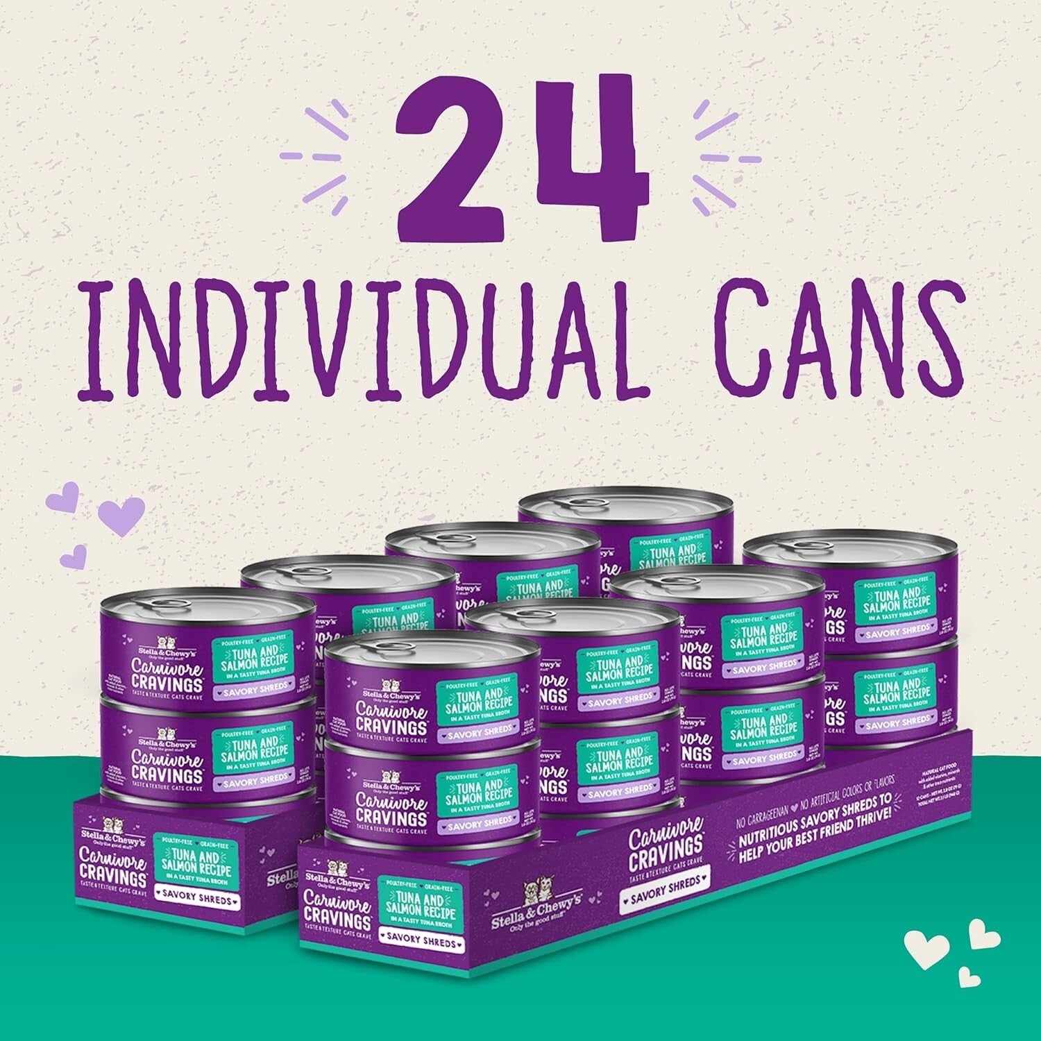 Irresistible 5.2 oz Tuna & Salmon Shreds - High-Moisture Cat Food for Picky Cats