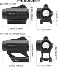 Load image into Gallery viewer, Compact and Lightweight Red Dot Sight with Anti-Reflection and Co-Witness Mount