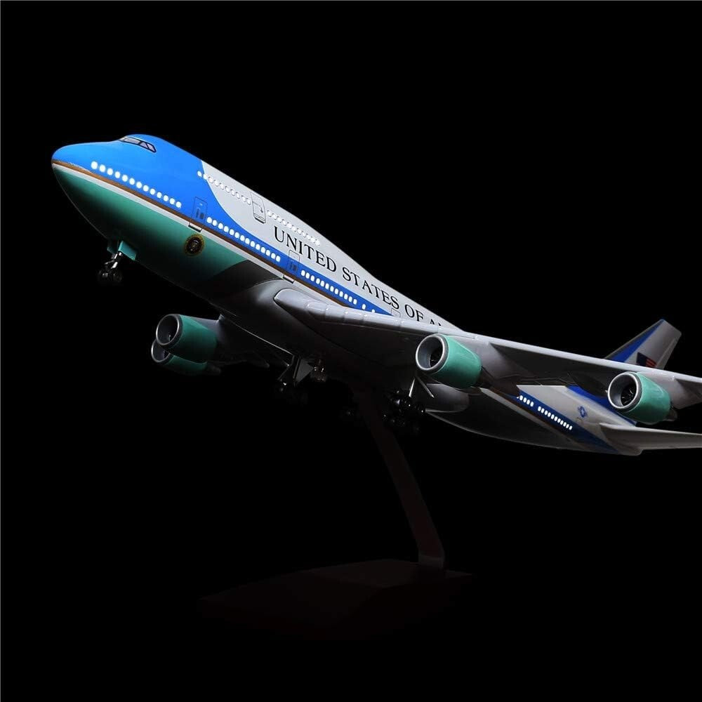 18” Diecast Air Force One Jet Model with LED Light - Perfect for Collectors