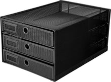 Load image into Gallery viewer, Compact 3-Drawer Letter Tray for Stylish Organization of Documents and Magazines