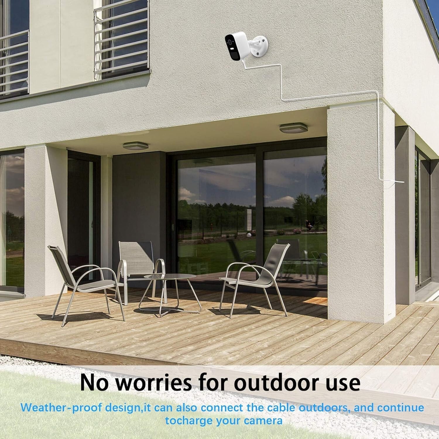 EufyCam 2C/Pro Charging Cable - Outdoor Extra Long 30ft Power Cord with Adapter