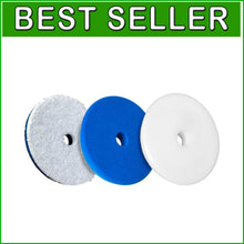 Load image into Gallery viewer, 5.5” Foam &amp; Microfiber Polisher Pad Set - Color Coded for Easy Use with Polishes