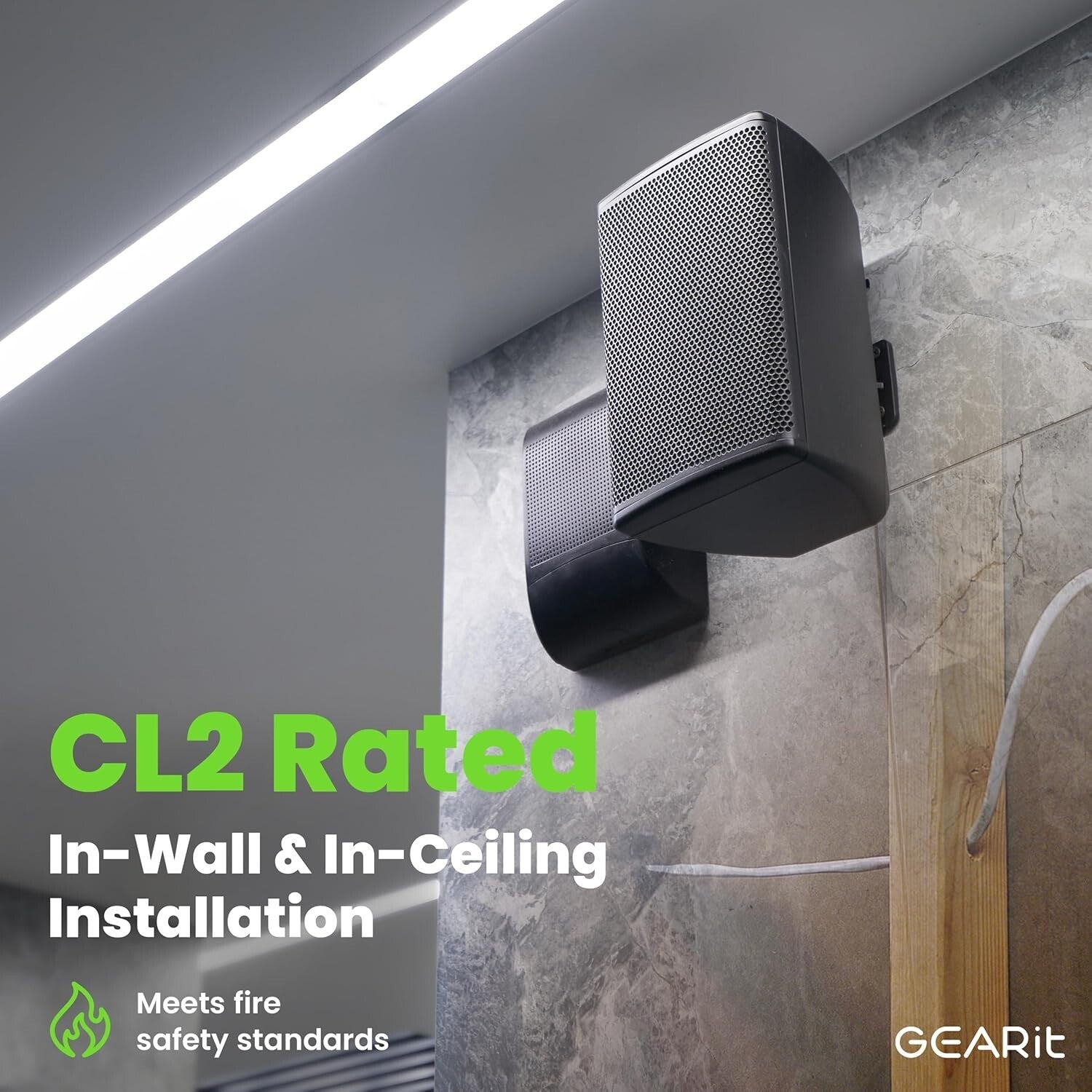 100ft 16 AWG Speaker Cable - Oxygen-Free Copper, Fire Safety Certified CL2