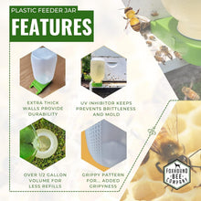Load image into Gallery viewer, Heavy-Duty Half-Gallon Beekeeper Feeder Jar – Ideal for Backyard Beekeeping