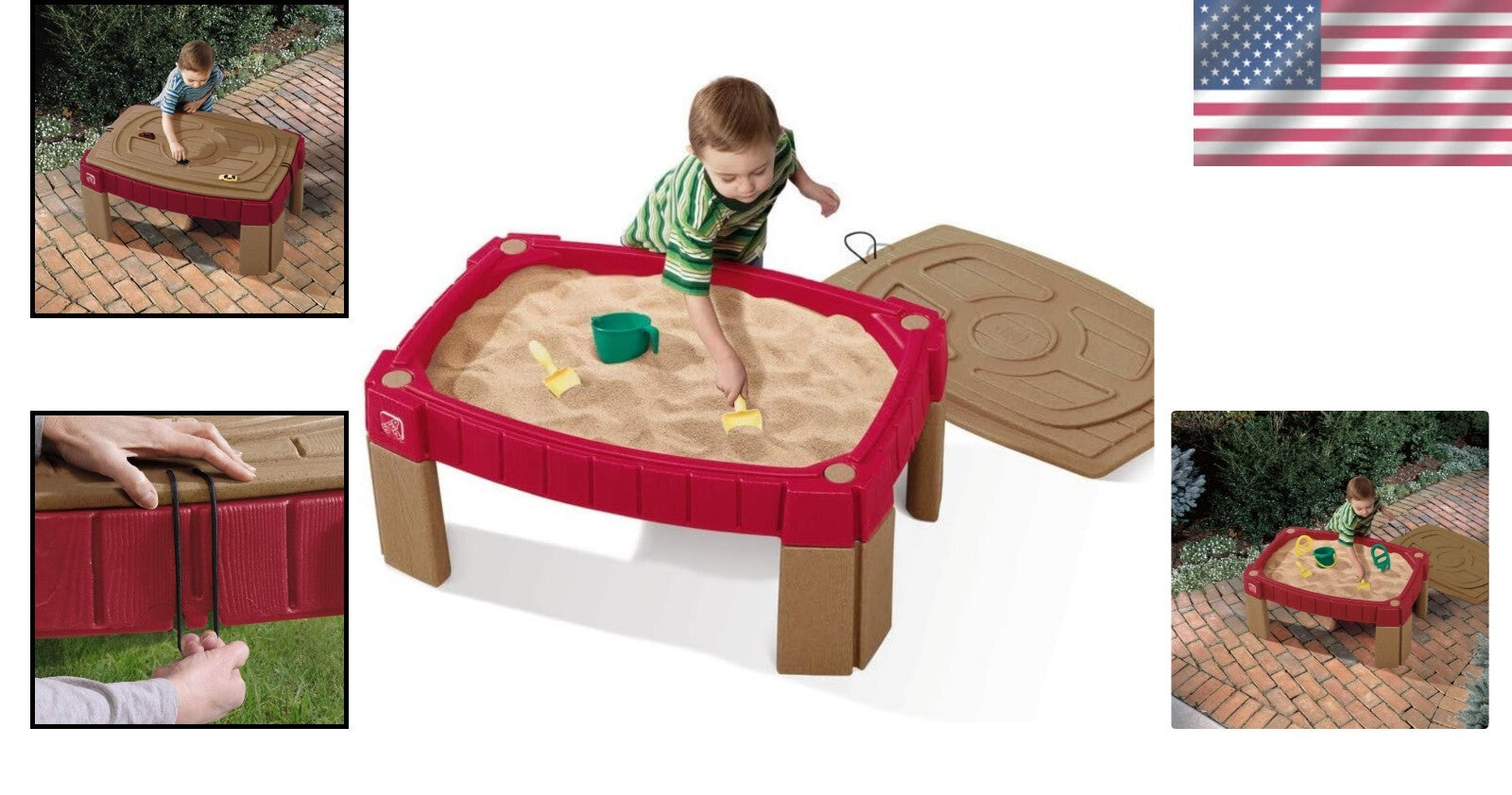 Durable Sensory Play Sand Table for Kids - Race Track & 5 Accessories Included