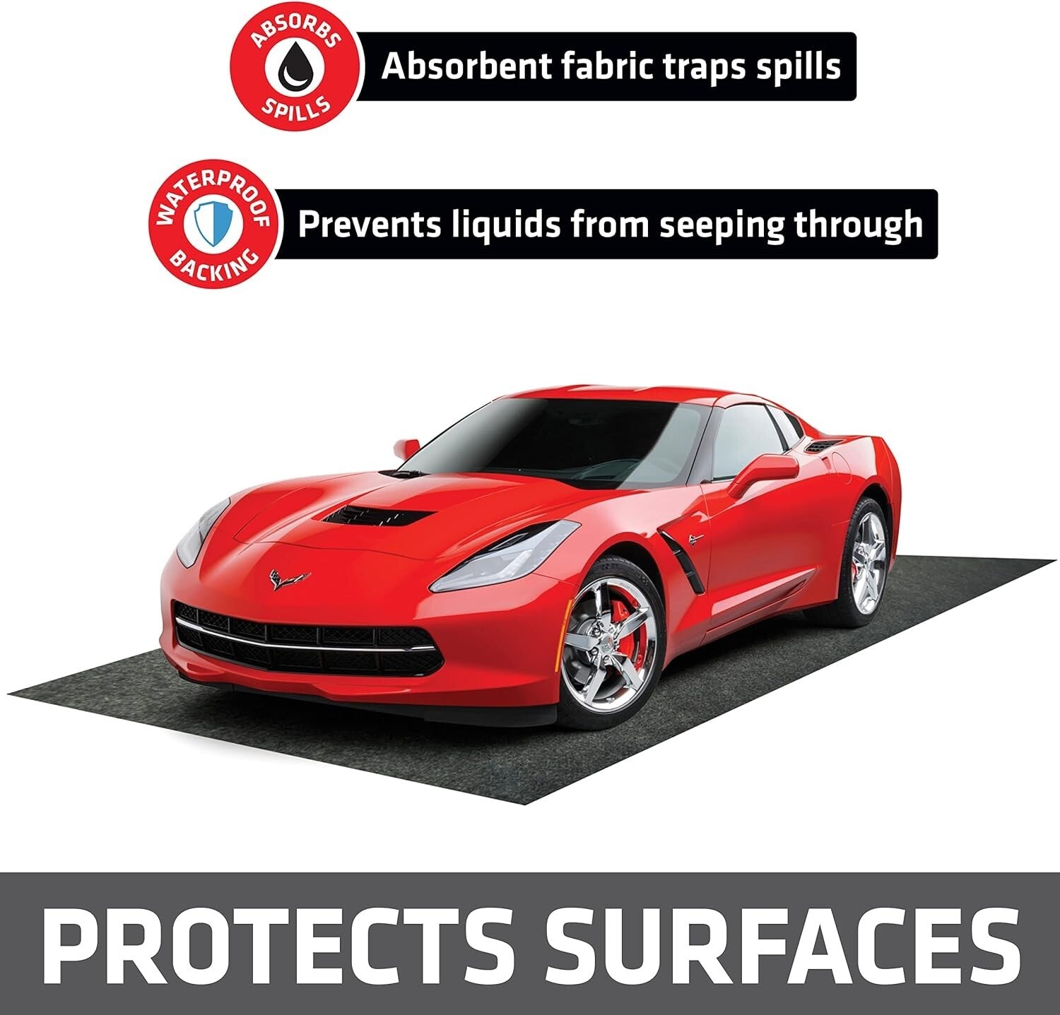 17' x 7'4" Slip-Resistant Garage Floor Mat - Waterproof, Stylish & Eco-Friendly