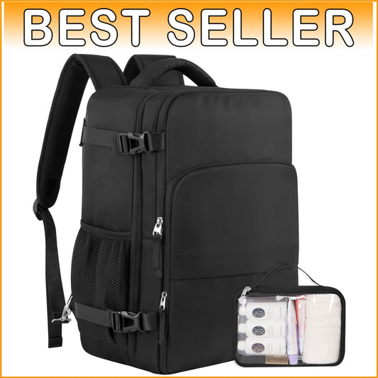 Waterproof Casual Travel Backpack with 16-Inch Laptop Compartment and Extra Bag