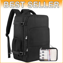 Load image into Gallery viewer, Waterproof Casual Travel Backpack with 16-Inch Laptop Compartment and Extra Bag
