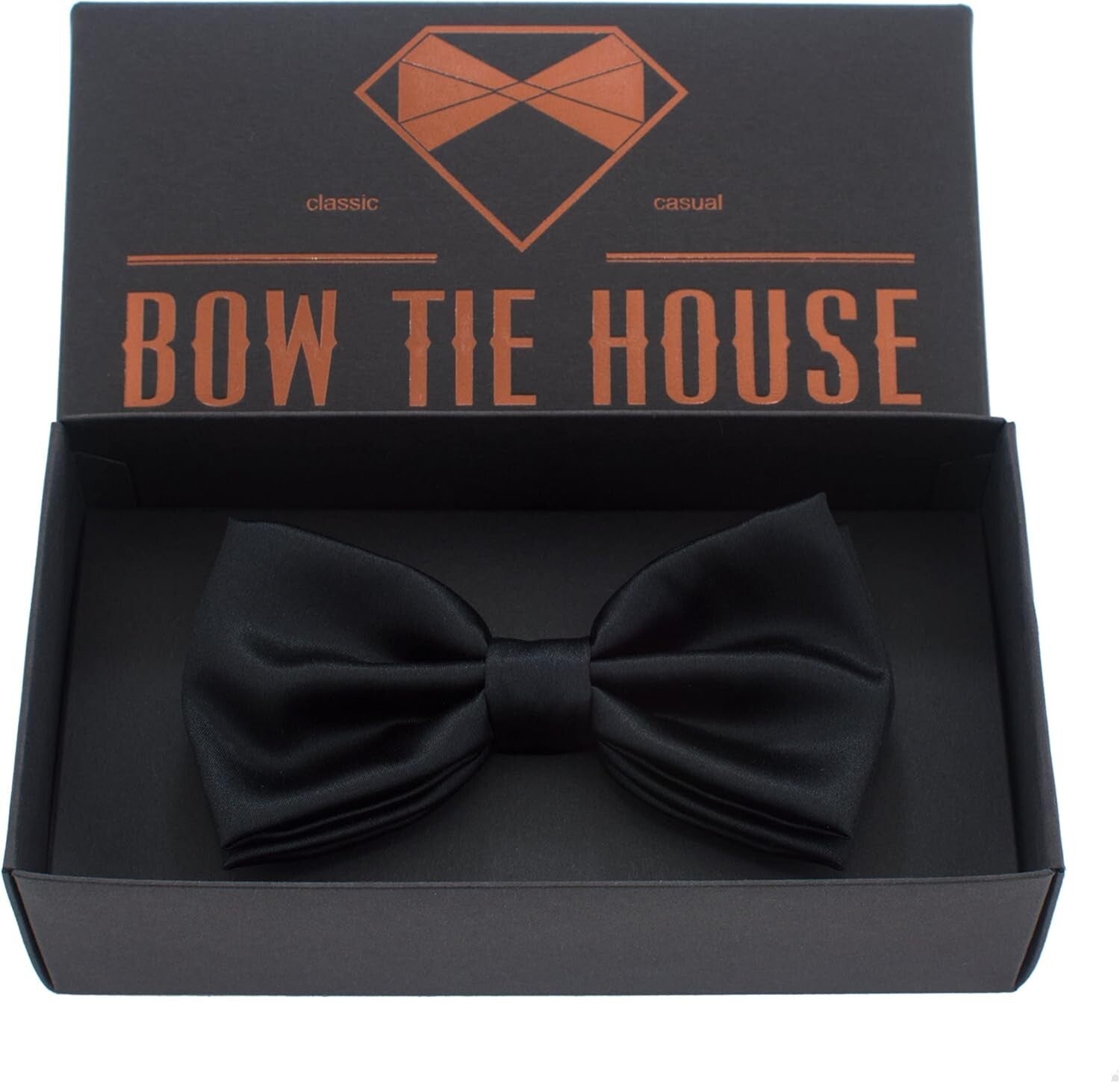 Classic Black Silk Bow Tie - Perfect Pre-Tied Elegance for Weddings & Events