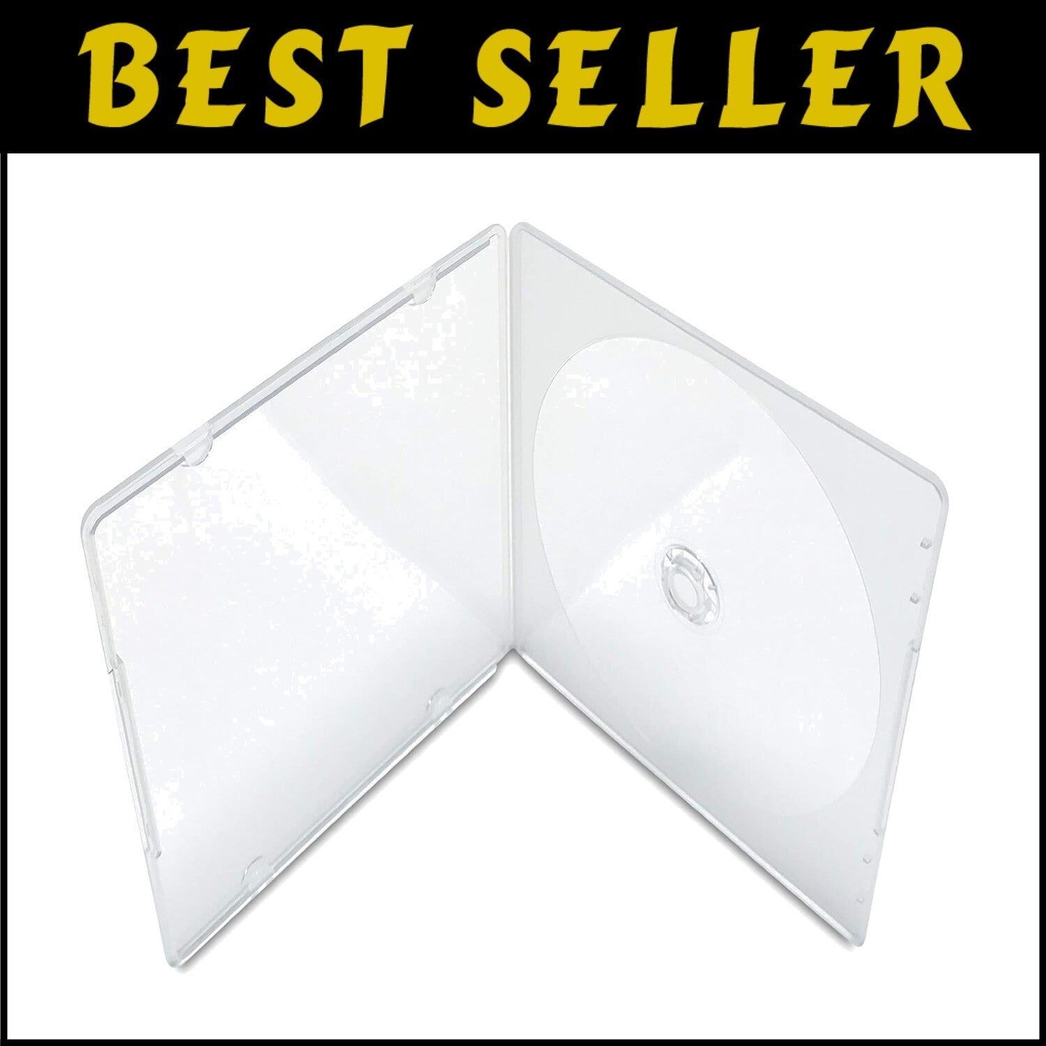 Space-Saving 100-Pack Clear Poly CD Cases - Perfect for Organizing Discs