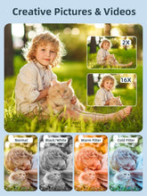 Load image into Gallery viewer, Compact 16X Zoom Digital Camera for Kids - Includes 32GB Card and Two Batteries