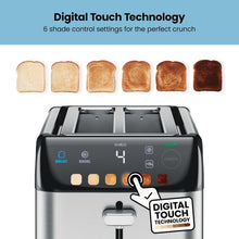 Load image into Gallery viewer, Advanced 4 Slice Toaster with Extra-Wide Slots - Ideal for Thick Bread &amp; Bagels