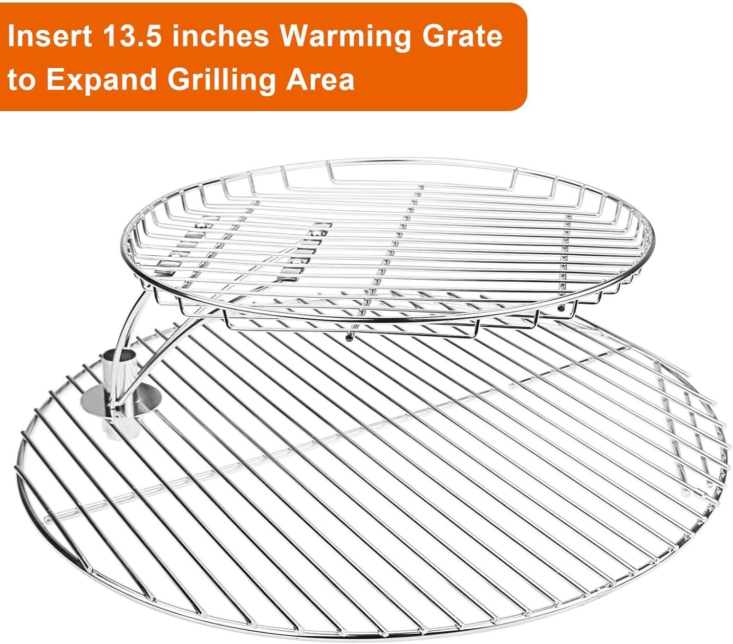 19.5" Heavy Duty 304 Stainless Steel Round Grill Grate - Easy Clean Surfaces