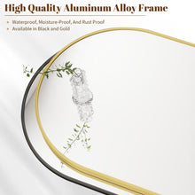 Load image into Gallery viewer, Rustproof 24"x36" Arched Bathroom Mirror with Shatterproof Glass, Gold Frame