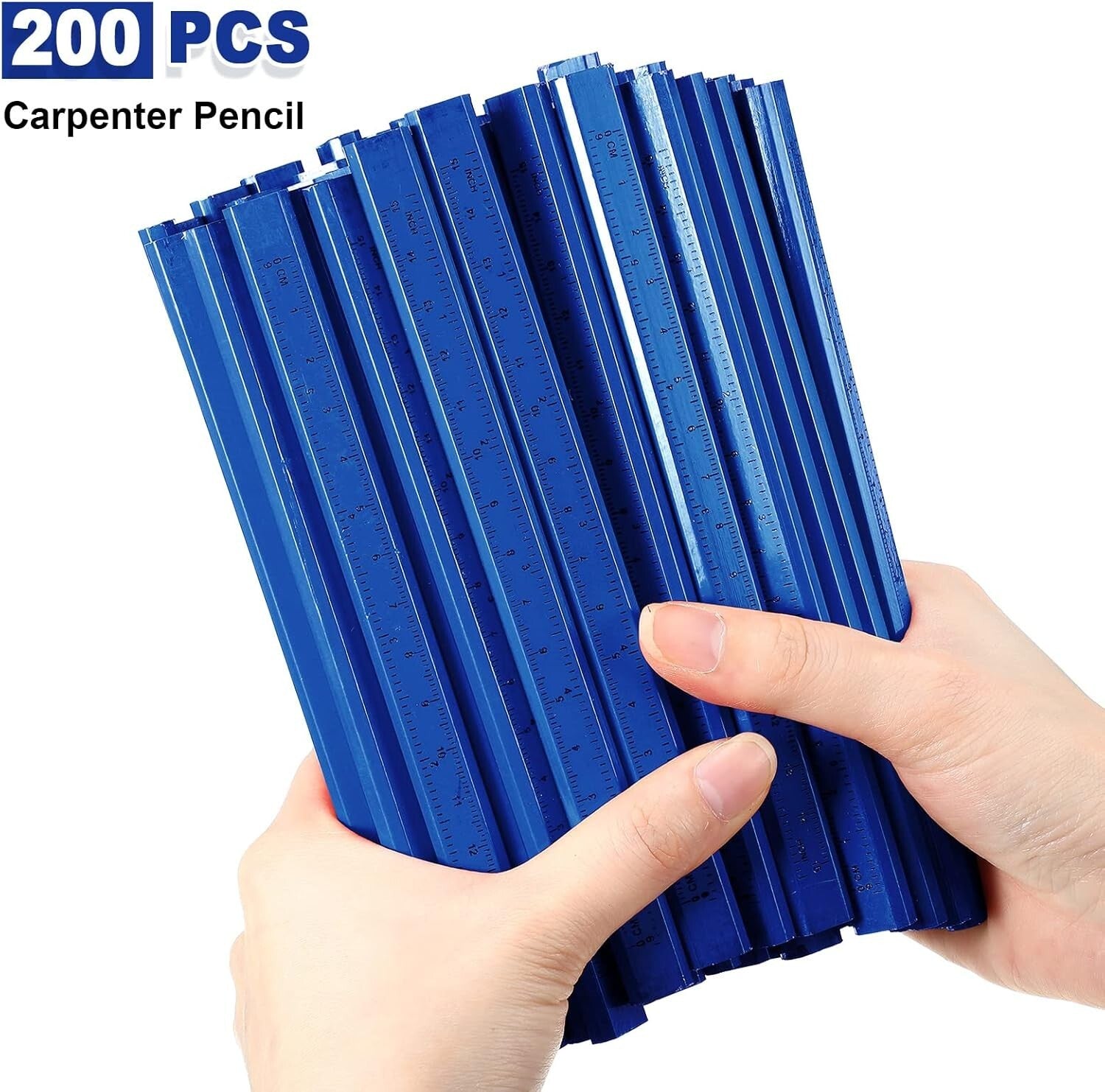 Professional Woodworking Pencils & Sharpeners Set - 200 Pcs for Accurate Marking