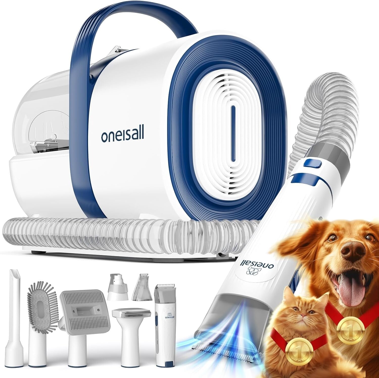Innovative Pet Grooming Vacuum with 1.5L Dust Cup - Perfect for Hair-Free Homes