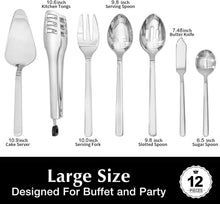 Load image into Gallery viewer, Versatile Serving Utensils Set - 12 Essential Tools in Durable Stainless Steel